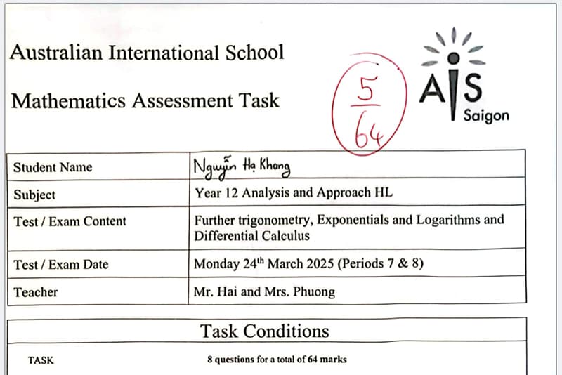 Toán IB: Sai lầm khi chọn IB Math HL nên biết trước khi quá muộn!